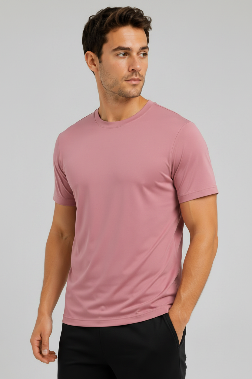 Men's Pink Tee - Front 3/4