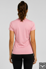 Pink Tee Back - Steel Monkey Logo