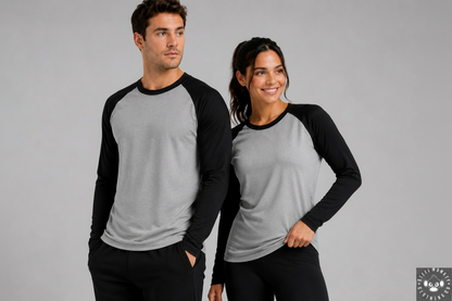 Steel Monkey  — The Classic Raglan (Grey & Black)