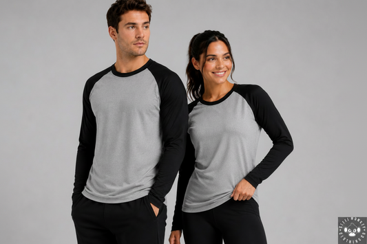 Steel Monkey  — The Classic Raglan (Grey & Black)
