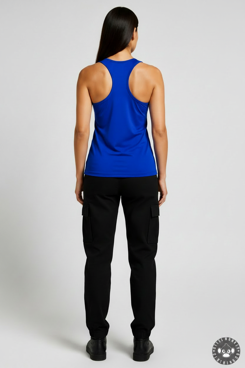 Royal Blue Vest — Back with Logo