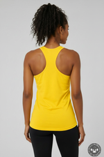 Yellow Racerback — Back with Logo