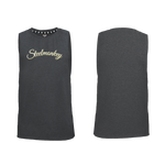 Mens Muscle Tank - Charcoal - Cursive