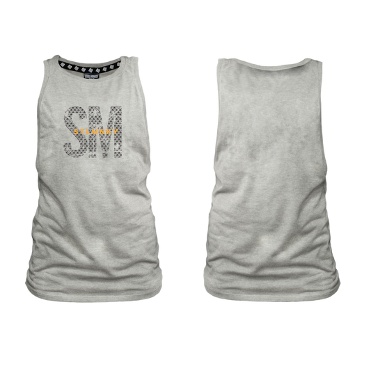 Ladies Muscle Tank - Grey - Big SM - Chest