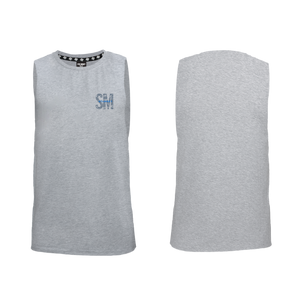 Mens Muscle Tank - Grey - Small - SM Blue