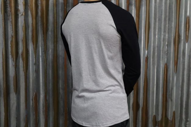 Unisex Long Sleeve - Grey/Black - Black