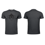 Mens T-Shirt - Charcoal - Melange - Big Black Monkey - Grunge