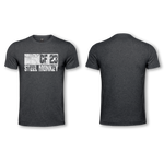 Mens T-Shirt  - Charcoal - CF 23 - White