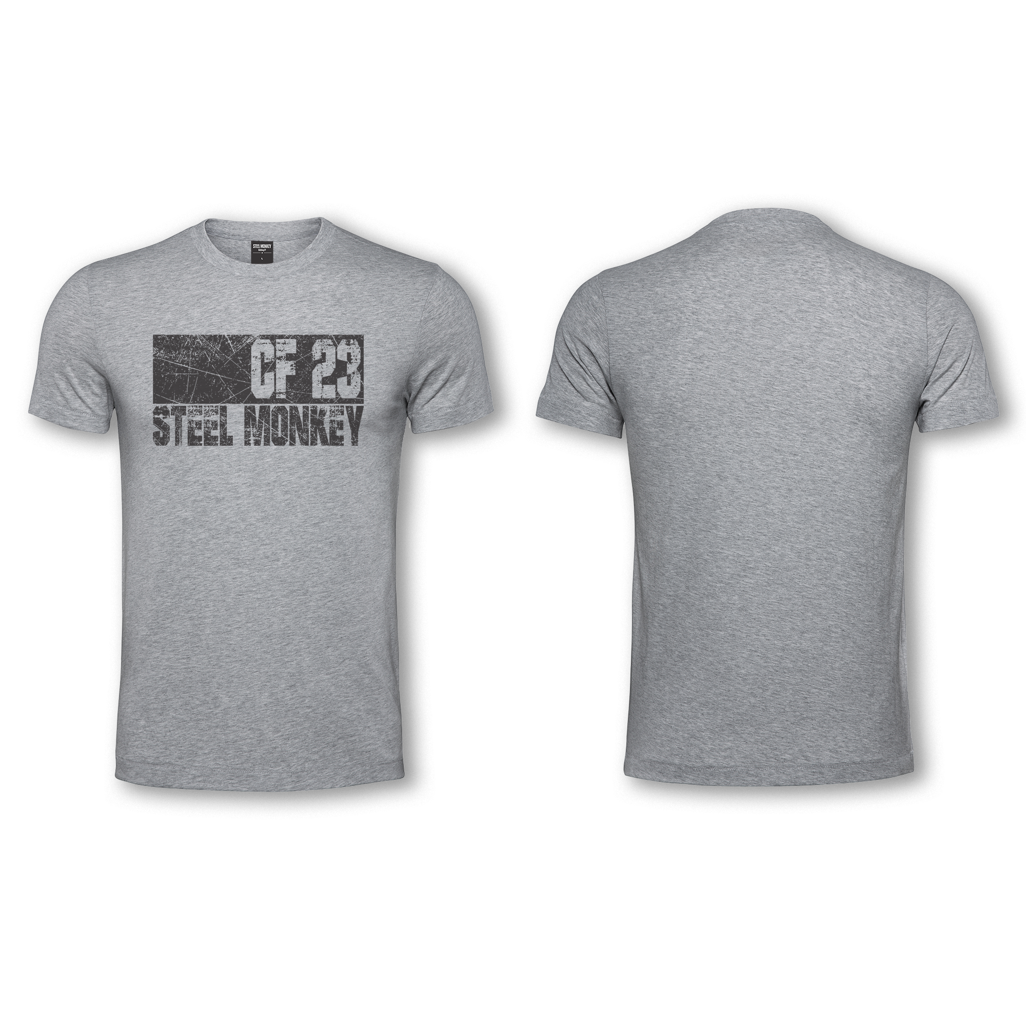 Mens T-Shirt - Grey - CF 23 - Black