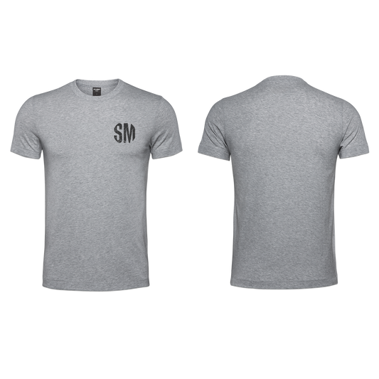 Mens T-Shirt - Melange Range - Black SM - Grunge - Pocket